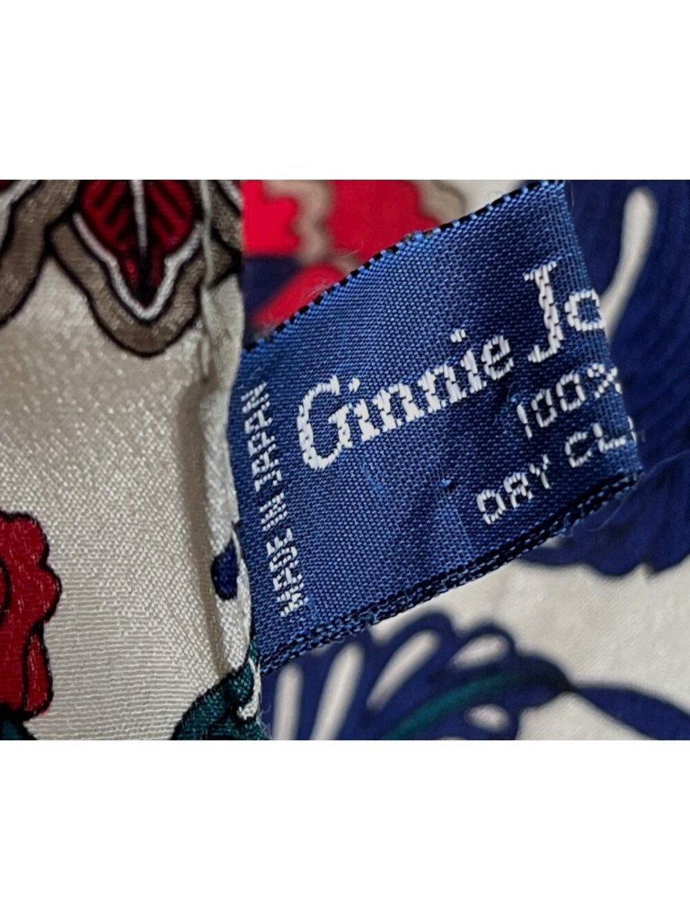 1986 Ginnie Johansen Silk Scarf Vtg Jewel Tones Floral Preppy Luxury Rectangular - Picture 2 of 7